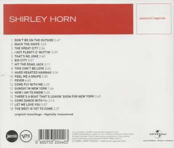 CD Shirley Horn: The Swingin' Shirley Horn
