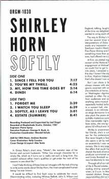 LP Shirley Horn Trio: Softly LTD