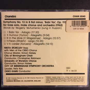 CD Dmitri Shostakovich: Symphony No.13 Op.113 “Babi Yar”