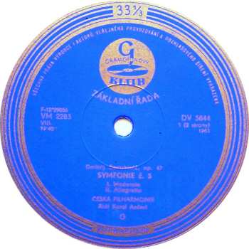 LP The Czech Philharmonic Orchestra: Symfonie Č-5