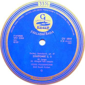 LP The Czech Philharmonic Orchestra: Symfonie Č-5