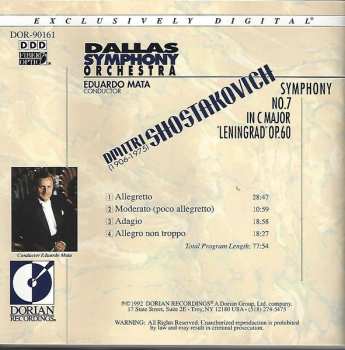 CD Dmitri Shostakovich: Symphony No. 7 "Leningrad", Op.60