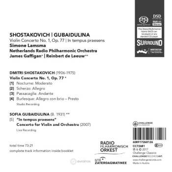 SACD Dmitri Shostakovich: Shostakovich: Violin Concerto No. 1, Op. 77; Gubaidulina: In Tempus Praesens