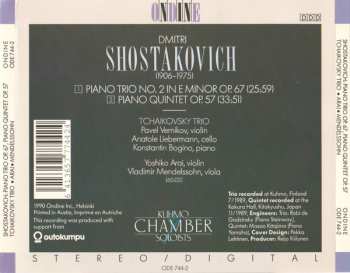 CD Dmitri Shostakovich: Piano Trio Op. 67 / Piano Quintet Op. 57