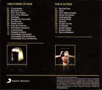 2CD/Dobozkészlet Sia: This Is Acting / 1000 Forms Of Fear 