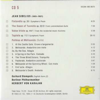 5CD/Dobozkészlet/Blu-ray Herbert von Karajan: Karajan Sibelius: Complete Recordings On Deutsche Grammophon