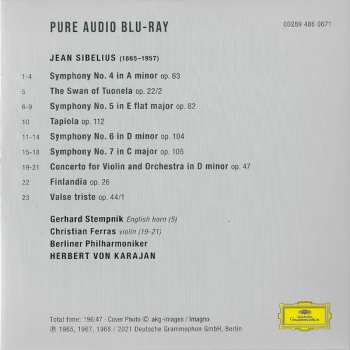 5CD/Dobozkészlet/Blu-ray Herbert von Karajan: Karajan Sibelius: Complete Recordings On Deutsche Grammophon