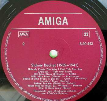 LP Sidney Bechet: Sidney Bechet