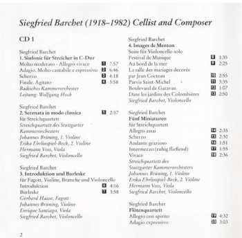 3CD Siegfried Barchet: Cellist And Composer