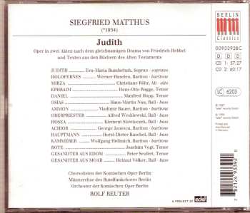 2CD Siegfried Matthus: Judith