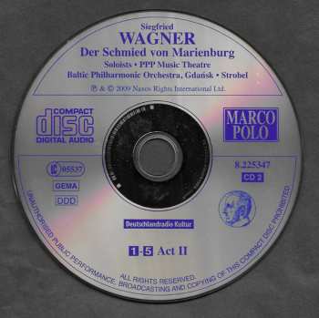 3CD Siegfried Wagner: Der Schmied Von Marienburg (The Blacksmith of Marienburg)