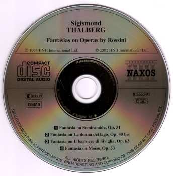 CD Sigismond Thalberg: Fantasias On Operas By Rossini