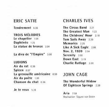 CD Erik Satie: Eric Satie / Charles Ives / John Cage