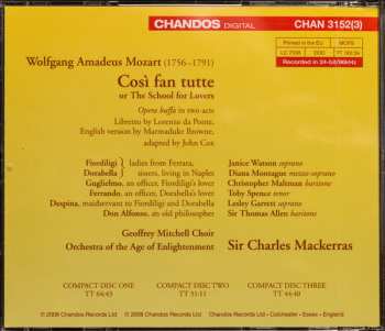 3CD/Dobozkészlet Wolfgang Amadeus Mozart: Così