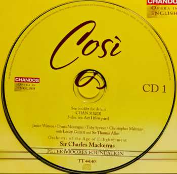3CD/Dobozkészlet Wolfgang Amadeus Mozart: Così