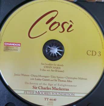 3CD/Dobozkészlet Wolfgang Amadeus Mozart: Così