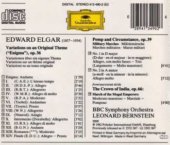 CD Leonard Bernstein: Enigma Variations / "Pomp And Circumstance" Marches Nos.1&2 / "The Crown Of India": March