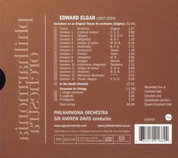 CD Philharmonia Orchestra: Enigma Variations/In The South (Alassio)/Serenade For Strings