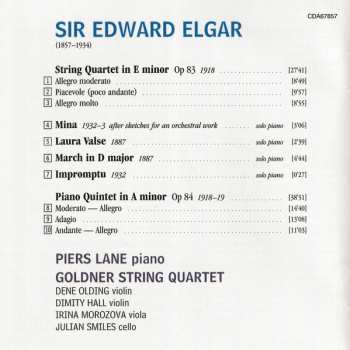 CD Sir Edward Elgar: Piano Quintet · String Quartet
