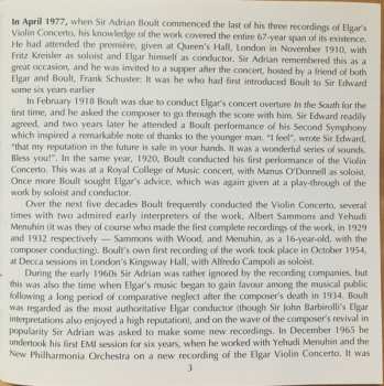 CD Sir Adrian Boult: Ida Haendel Plays Elgar’s Violin Concerto & Bach’s Chaconne