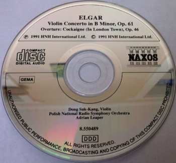 CD Sir Edward Elgar: Violin Concerto in B Minor, Op. 61 / Overture: Cockaigne (In London Town), Op.40