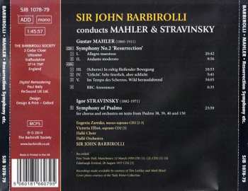 2CD Sir John Barbirolli: Mahler: Symphony No.2 ‘Resurrection’ / Stravinsky: Symphony of Psalms