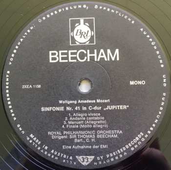 LP Sir Thomas Beecham: Sir Thomas Beecham Dirigiert Mozart - Klarinettenkonzert In A-Dur Kv 622・Symphonie Nr. 41 („Jupiter“) Kv 551
