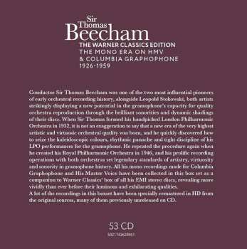 53CD/Dobozkészlet Sir Thomas Beecham: The Mono Era on HMV & Columbia Graphophone 1926-1959