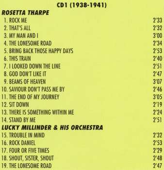 2CD Sister Rosetta Tharpe: Complete Sister Rosetta Tharpe = Intégrale Sister Rosetta Tharpe Vol. 1 (1938-1943)