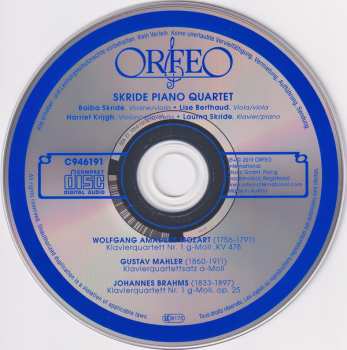 CD Johannes Brahms: Mozart • Mahler • Brahms