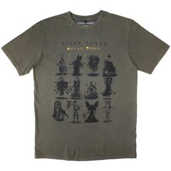 Merch Sleep Token: Stone Wash Póló Grid