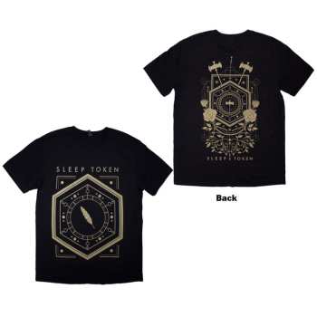 Merch Sleep Token: Sleep Token Unisex T-shirt: Emergence Feathered Host (black) (back Print) (small) S