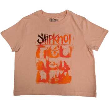 Merch Slipknot: Női Crop Top The End So Far Faces Grid