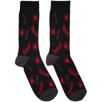 Merch Slipknot: Slipknot Unisex Ankle Socks: All Over Print Splat The End, So Far (black) (uk Size 6 - 11) UK Size 6 - 11