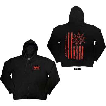 Merch Slipknot: Slipknot Unisex Zipped Hoodie: 9-point Flag (back Print) (small) S