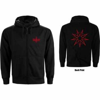 Merch Slipknot: Slipknot Unisex Zipped Hoodie: 9 Point Star (back Print) (x-small) XS