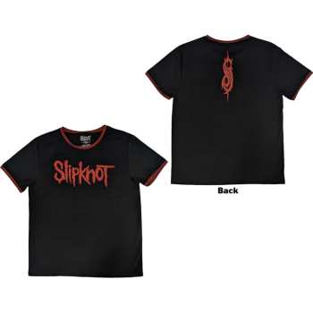 Merch Slipknot: Slipknot Unisex Ringer T-shirt: Logo (back Print) (small) Black