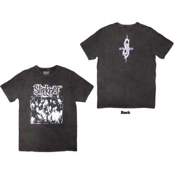 Merch Slipknot: Slipknot Unisex Stone Wash T-shirt: Album Splatter (charcoal Grey) (back Print) (small) S