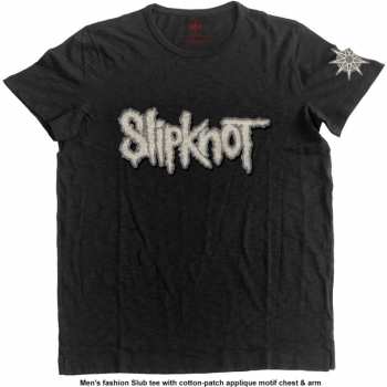Merch Slipknot: Hímzett Póló Logo Slipknot & Star
