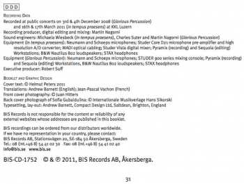 CD Sofia Gubaidulina: Glorious Percussion / In Tempus Praesens