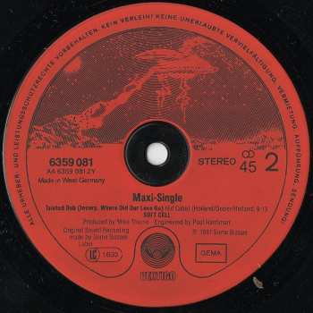 LP Soft Cell: Tainted Love / Where Did Our Love Go