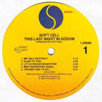 LP Soft Cell: This Last Night In Sodom