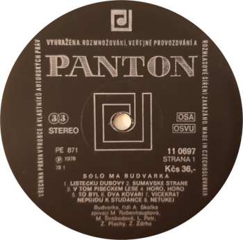 LP Budvarka: Sólo Má Budvarka