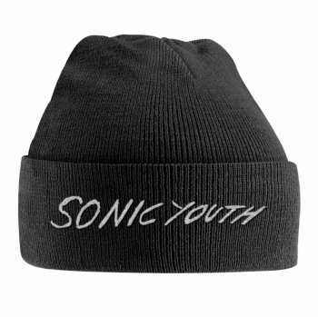 Merch Sonic Youth: Sapka White Logo Sonic Youth Vyšívaná