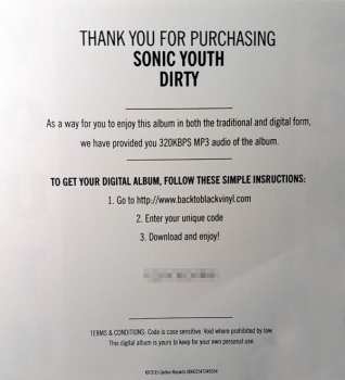 2LP Sonic Youth: Dirty