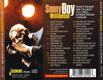 CD Sonny Boy Williamson: Don't Start Me Talkin' I'll Tell Everything I Know: The Complete Checker Singles 1955-1962