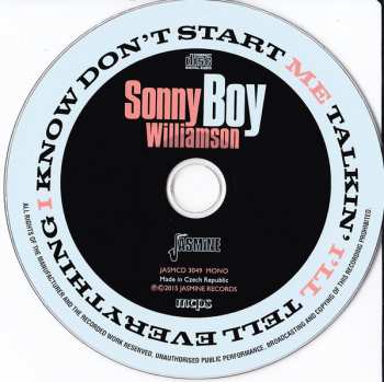 CD Sonny Boy Williamson: Don't Start Me Talkin' I'll Tell Everything I Know: The Complete Checker Singles 1955-1962