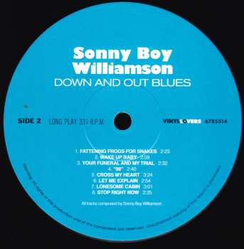LP Sonny Boy Williamson: Down And Out Blues