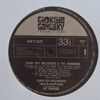 LP The Yardbirds: Sonny Boy Williamson & The Yardbirds