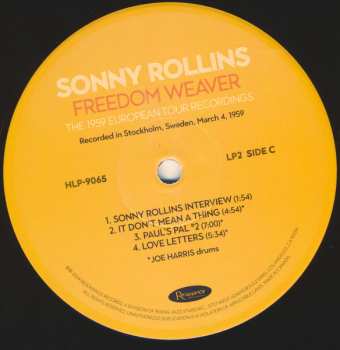 4LP/Dobozkészlet Sonny Rollins: Freedom Weaver (The 1959 European Tour Recordings) LTD | NUM